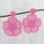 Ohrhänger aus Glasperlen - Rosafarbene Blumen-Ohrhänger aus Glasperlen