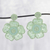 Glass beaded dangle earrings, 'Floral Beauty in Green' - Glass Beaded Green Flower Dangle Earrings