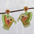 Glass beaded dangle earrings, 'Kingfisher Charm in Yellow' - Multicolor Beaded Kingfisher Dangle Earrings thumbail