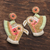 Glass beaded dangle earrings, 'Kingfisher Charm in Yellow' - Multicolor Beaded Kingfisher Dangle Earrings (image 2b) thumbail