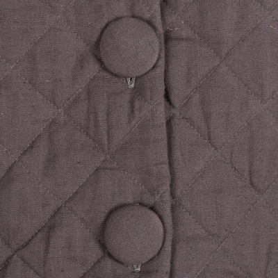 Steppjacke aus Baumwolle, 'Grey Gardens' - Von Hand gefertigte, gesteppte Baumwolljacke
