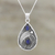 Labradorite pendant necklace, 'Deep End of the Ocean' - Labradorite Cabochon Sterling Silver Pendant Necklace thumbail