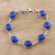 Lapis lazuli link bracelet, 'Saputara Saga' - Sterling Silver and Lapis Lazuli Link Bracelet thumbail