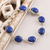 Lapis lazuli link bracelet, 'Saputara Saga' - Sterling Silver and Lapis Lazuli Link Bracelet (image 2b) thumbail