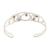 Sapphire cuff bracelet, 'Gujarat Garden' - Genuine Sapphire and Sterling Silver Bracelet