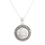 Howlite pendant necklace, 'Full Frost Moon' - Howlite and Sterling Silver Pendant Necklace