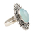 Chalcedony cocktail ring, 'Artistic Flower' - Chalcedony Cabochon and Sterling Silver Cocktail Ring (image 2c) thumbail