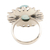 Chalcedony cocktail ring, 'Artistic Flower' - Chalcedony Cabochon and Sterling Silver Cocktail Ring (image 2d) thumbail