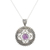 Amethyst pendant necklace, 'Force of Nature' - Amethyst Pendant Sterling Silver Necklace (image 2a) thumbail