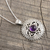Amethyst pendant necklace, 'Force of Nature' - Amethyst Pendant Sterling Silver Necklace (image 2b) thumbail