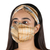 Viscose face mask and headband, 'Serengeti' - Caramel and Slate Face Mask and Headband Set thumbail
