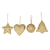 Beaded satin ornaments, 'Golden Christmas' (set of 4) - Embellished Gold Satin Christmas Ornaments (Set of 4)