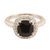 Spinel cocktail ring, 'Glamour at Midnight' - Black Spinel and Cubic Zirconia Cocktail Ring (image 2a) thumbail