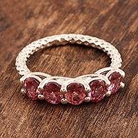 Featured review for Malaya garnet cocktail ring, Happiness Is...