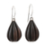 Ebony wood dangle earrings, 'Dancing Delight' - Abstract Avocado Ebony Wood Dangle Earrings