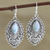 Larimar dangle earrings, 'Ocean Fantasy' - Handmade Sterling Silver and Blue Larimar Dangle Earrings