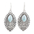 aretes colgantes Larimar - Pendientes colgantes hechos a mano en plata de ley y larimar azul