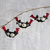Wool felt ornaments, 'Mystic Bats' (set of 3) - Handmade Halloween Bat Ornaments (Set of 3) (image 2) thumbail