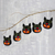 Wool felt ornaments, 'Black Cats' (set of 5) - Hand Crafted Black Cat Wool Felt Ornaments (Set of 5) (image 2) thumbail