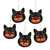 Wool felt ornaments, 'Black Cats' (set of 5) - Hand Crafted Black Cat Wool Felt Ornaments (Set of 5) thumbail