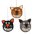 Wool felt ornaments, 'Halloween Cats' (set of 3) - Cute Halloween Cat Ornaments from India (Set of 3) (image 2a) thumbail