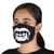 Gesichtsmasken aus Baumwolle, (Paar) - Vampir schwarz-weißes wie wiederverwendbares Gesichtsmasken-Paar