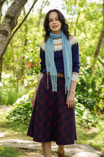 Wool blend skirt, Jaipur Chic in Plaid