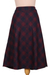 Wool blend skirt, 'Jaipur Chic in Plaid' - Hand Made Wool Blend Plaid Skirt (image 2a) thumbail