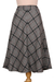 Wool blend skirt, 'Jaipur Chic in Houndstooth' - Hand Crafted Wool Blend Houndstooth Skirt