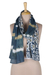 Batik block-printed cotton shawl, 'Paisley Beach' - Batik Block-Printed Cotton Shawl from India (image 2a) thumbail