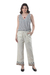 Block-printed cotton pants, 'Summer Elegance' - Block-Printed Cotton Pants from India (image 2d) thumbail