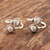 Cubic zirconia toe rings, 'Shimmering Charm' (pair) - Handmade Sterling Silver Cubic Zirconia Toe Rings (Pair)