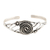 Manschettenarmband aus Sterlingsilber - Manschettenarmband aus Sterlingsilber mit Rosenmotiv