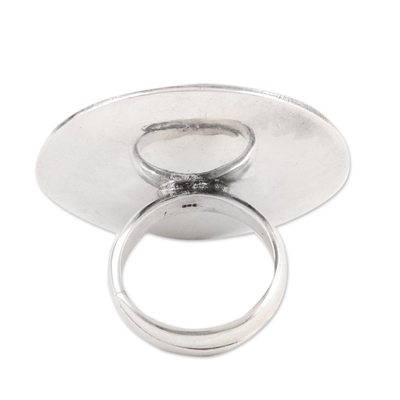 Sterling silver cocktail ring, 'Majestic Charm' - Oversized Sterling Silver Cocktail Ring