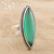 Onyx cocktail ring, 'Gleaming Green' - Marquise Green Onyx Cabochon Sterling Silver Cocktail Ring
