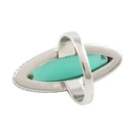 Onyx cocktail ring, 'Gleaming Green' - Marquise Green Onyx Cabochon Sterling Silver Cocktail Ring
