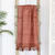 Silk shawl, 'Brown Spice' - Artisan Crafted Fringed Silk Shawl from India thumbail