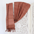 Silk shawl, 'Brown Spice' - Artisan Crafted Fringed Silk Shawl from India (image 2b) thumbail