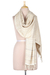 Silk shawl, 'Heaven and Earth' - Hand Woven Eri Silk Shawl from India (image 2a) thumbail
