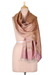 Silk shawl, 'Fusion in Fuchsia' - Hand Made Reversible Silk Shawl from India (image 2a) thumbail