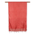 Mantón de seda, 'Fusion in Red' - Mantón de seda reversible elaborado artesanalmente en la India