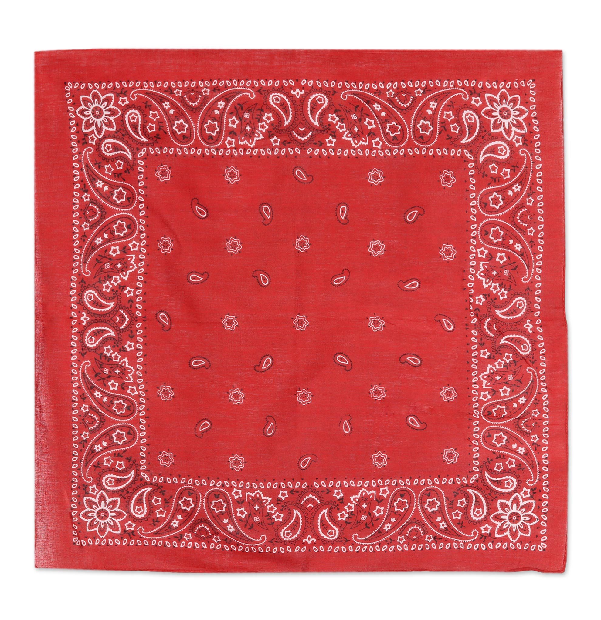 Screen Printed Paisley Cotton Bandanas (Pair) Paisley Pleasure NOVICA