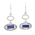 Lapis lazuli dangle earrings, 'Ocean Mirror in Blue' - Hand Made Lapis Lazuli Dangle Earrings (image 2a) thumbail
