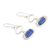 Lapis lazuli dangle earrings, 'Ocean Mirror in Blue' - Hand Made Lapis Lazuli Dangle Earrings (image 2c) thumbail