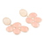 Rainbow moonstone and onyx dangle earrings, 'Melodic Cluster in Pink' - Handmade Rainbow Moonstone and Pink Onyx Dangle Earrings
