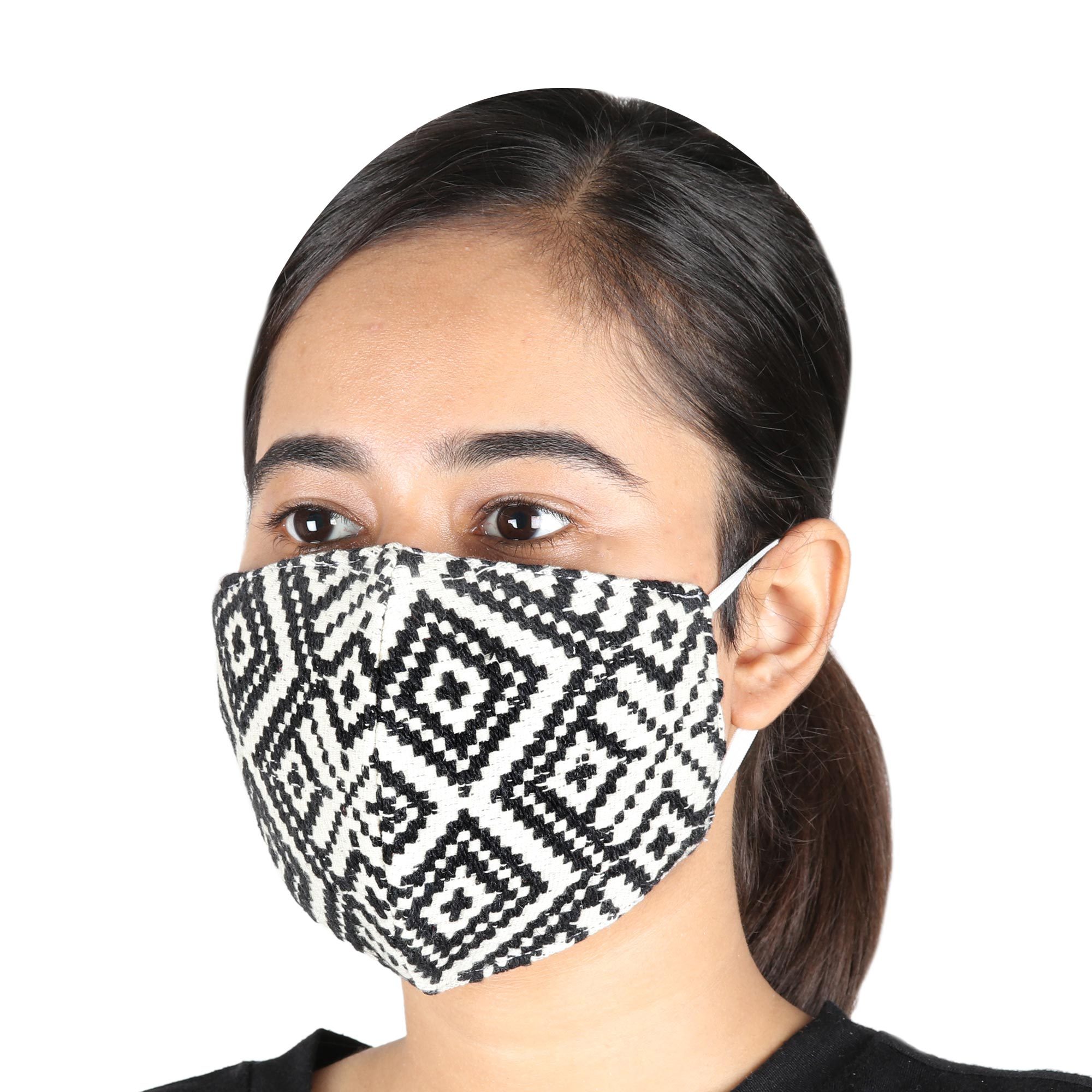 Contoured Three Layer Washable Face Masks (Pair) Harmony NOVICA