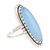 Chalcedony cocktail ring, 'Crowned in Glory in Blue' - Oval Cabochon of Blue Chalcedony Cocktail Ring (image 2c) thumbail