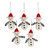 Wollfilz-Ornamente, (5er-Set) - Set mit 5 handgefertigten Schneeelfen-Ornamenten aus Wollfilz