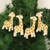 Wool felt ornaments, 'Cheerful Giraffes' (set of 4) - Set of 4 Giraffe Wool Felt Ornaments (image 2) thumbail
