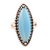 Chalcedony cocktail ring, 'Sky Royal' - Marquise Bezel Set Blue Chalcedony Cabochon Cocktail Ring